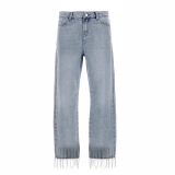 Women's Mid waist + loose hem jeans