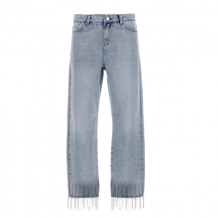 Women's Mid waist + loose hem jeans