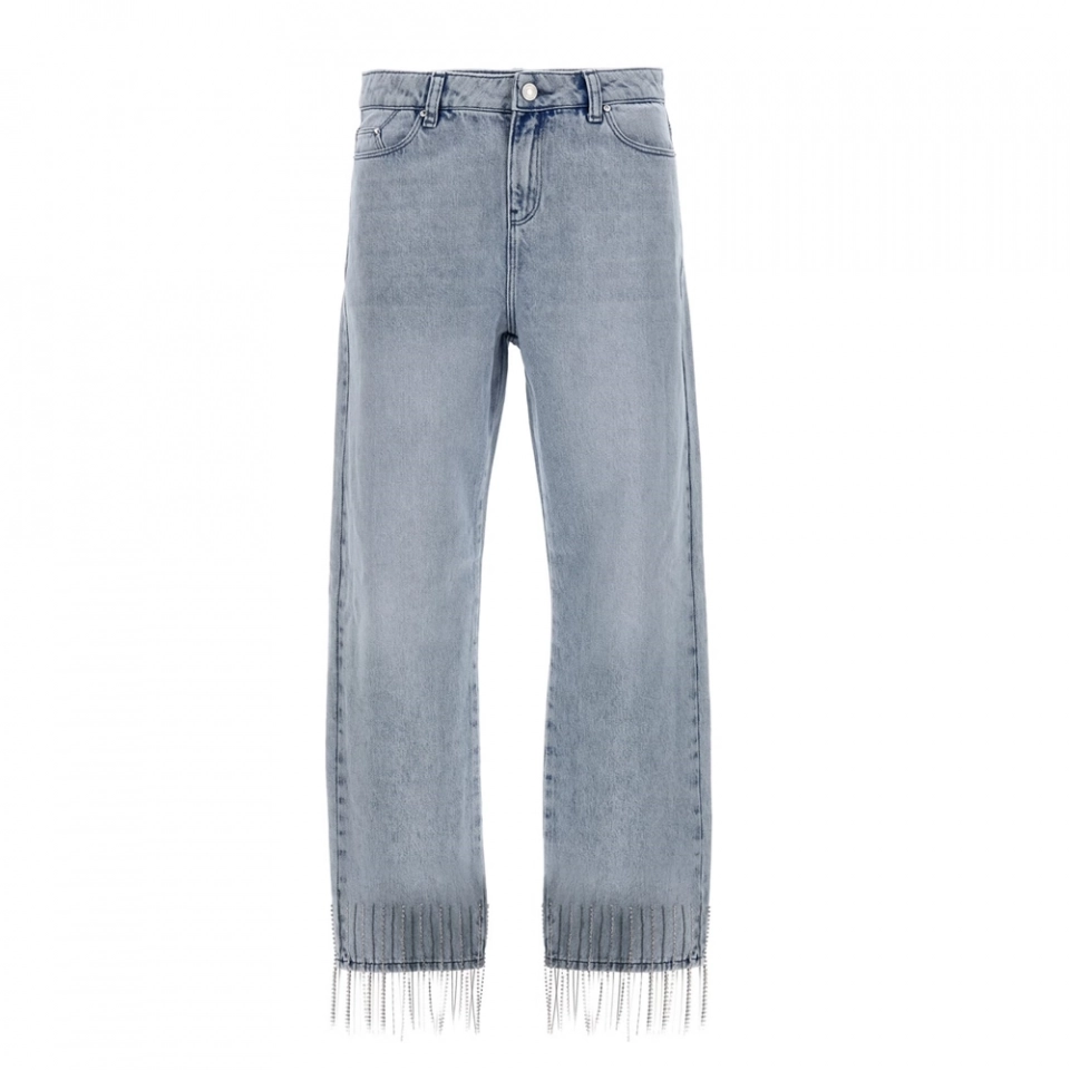 Women's Mid waist + loose hem jeans