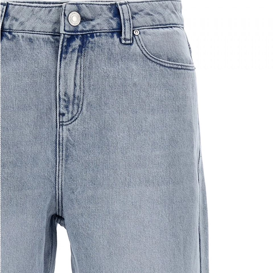 Women's Mid waist + loose hem jeans (2)