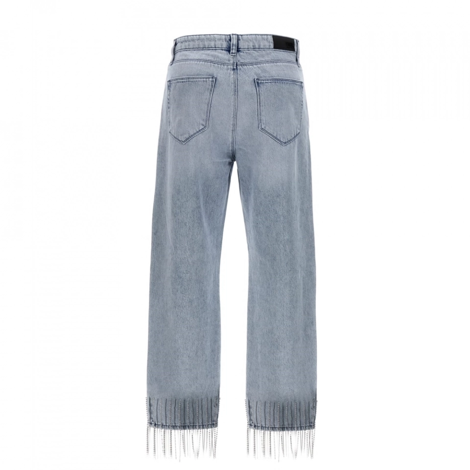 Women's Mid waist + loose hem jeans (3)