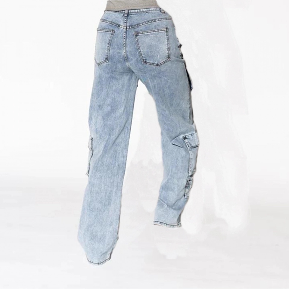 Women's Mini-Cargo Jeans (4)