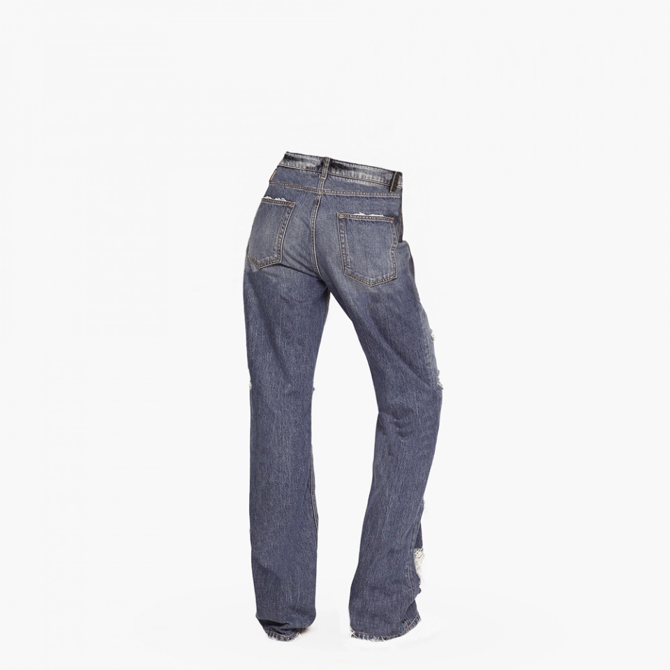 Women's Ripped + lined denim jeans (3)