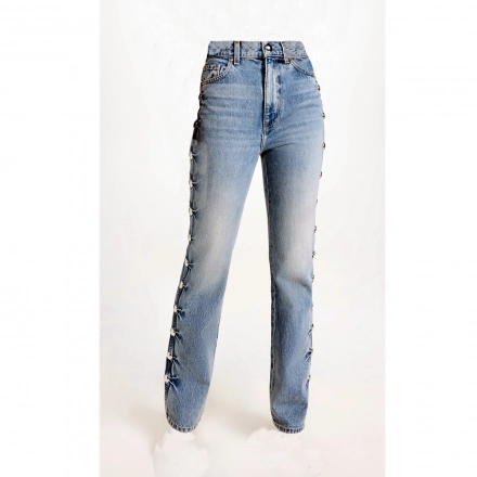 Women's Side seam and button jeans