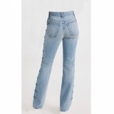 Women's Side seam and button jeans (4)