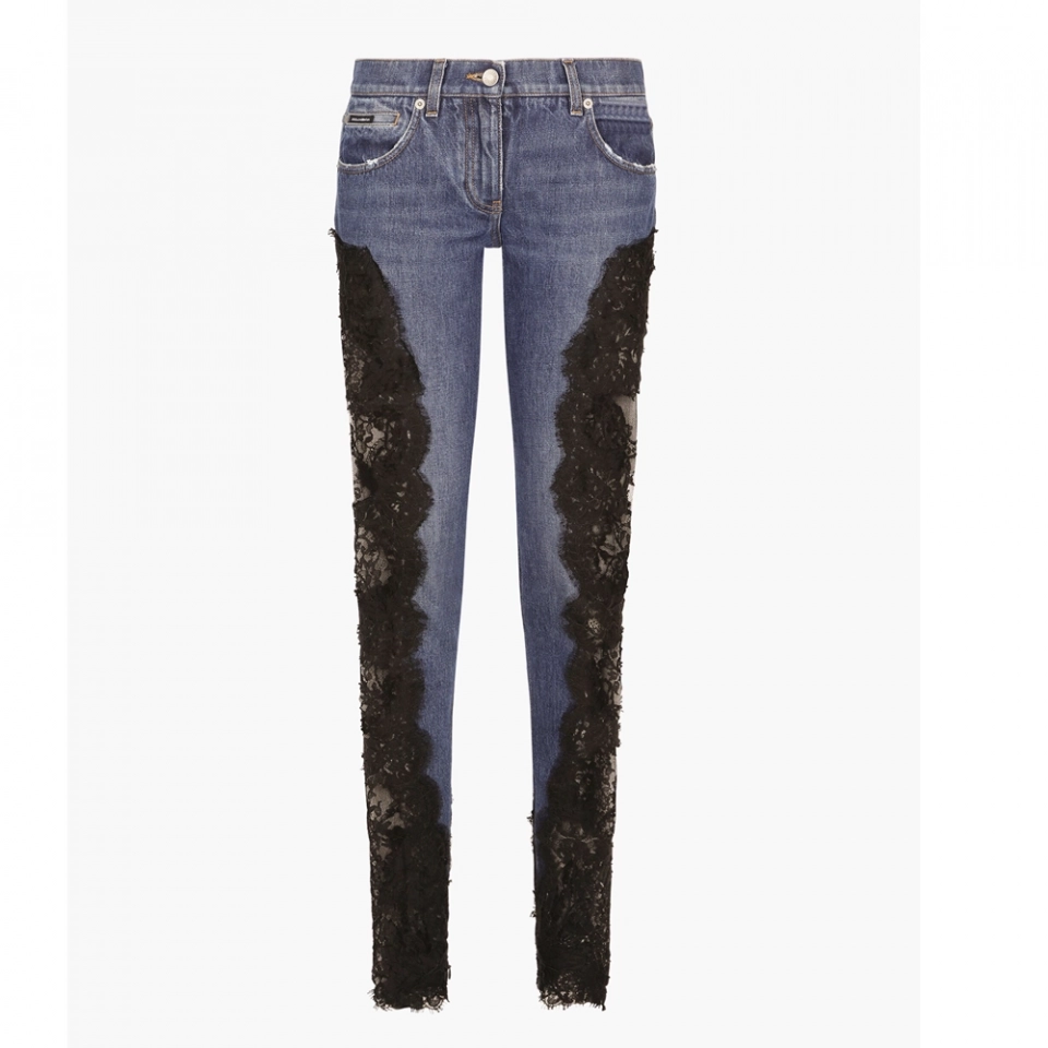 Women's Skinny Lace Jeans