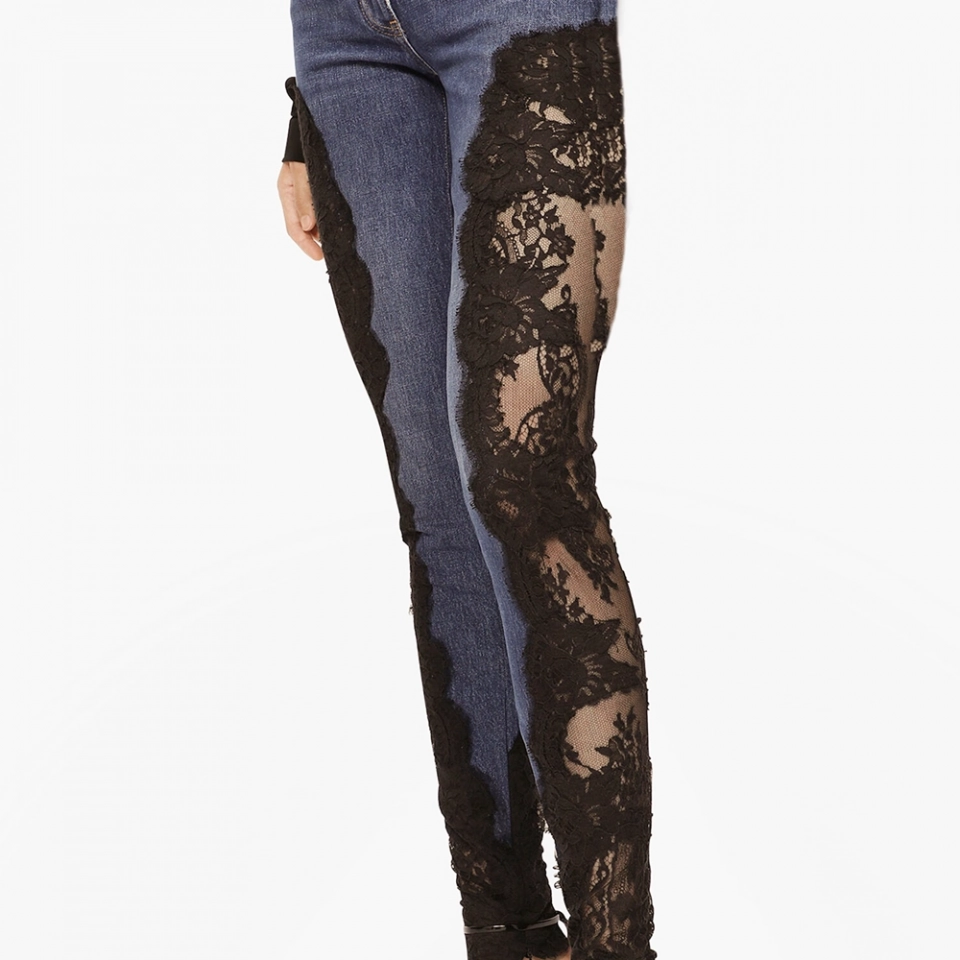 Women's Skinny Lace Jeans (2)