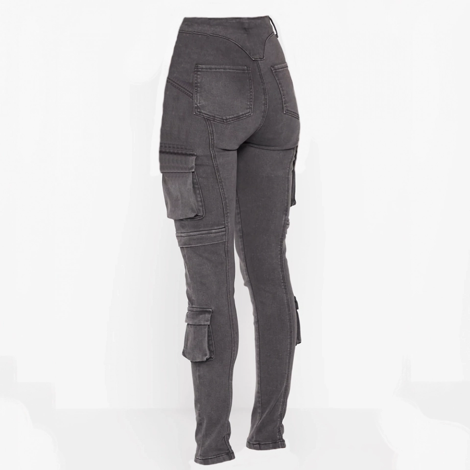 Women's Super Stretch Cargo Jeans (3)