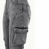 Women's Super Stretch Cargo Jeans (5)