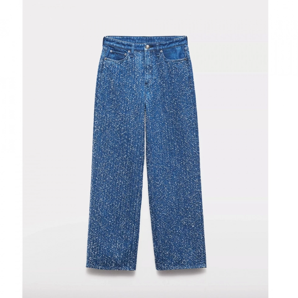 Women's Woven sequin jeans