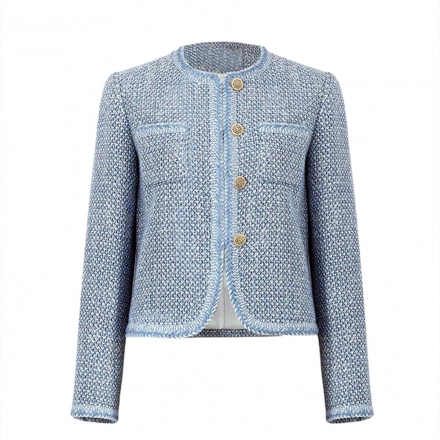 Woven shape denim jacket