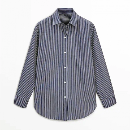 Yarn-dyed denim shirt For women's
