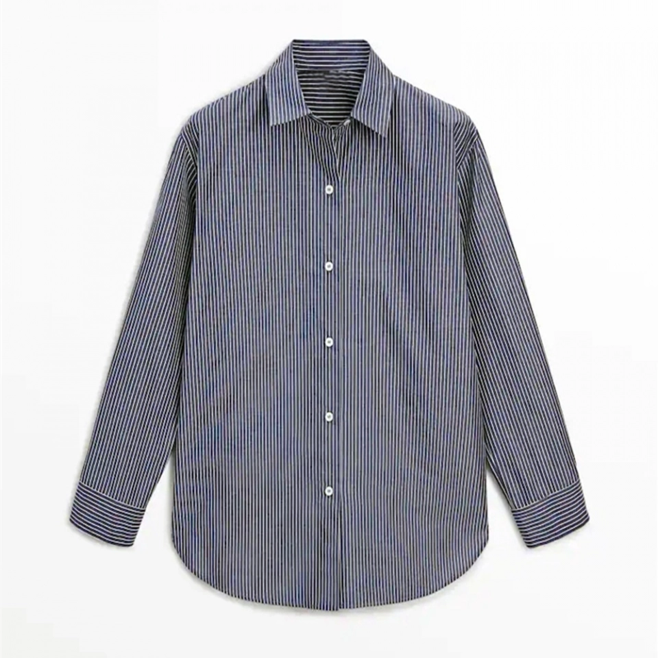 Yarn-dyed denim shirt For women's